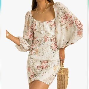 NWT Monteau Floral Puff Sleeve Dress